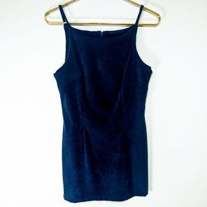 Vintage All That Jazz Blue Velvet Mini Dress 11/12